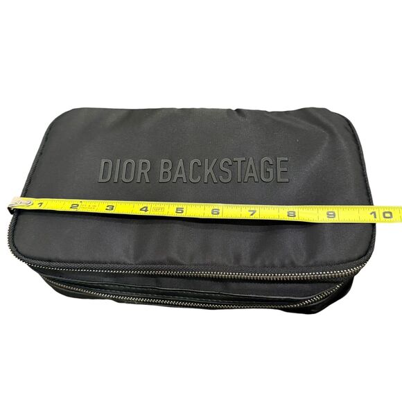 Dior Backstage Makeup Pouch Cosmetic Bag 10x6x3” Brush Storage 2 Tier w Brushes! - Picture 8 of 10